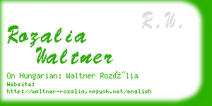 rozalia waltner business card